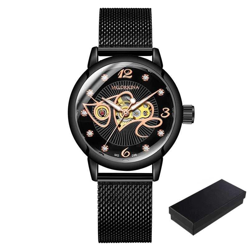 Luxury Brand Skeleton Women Mechanical Watch