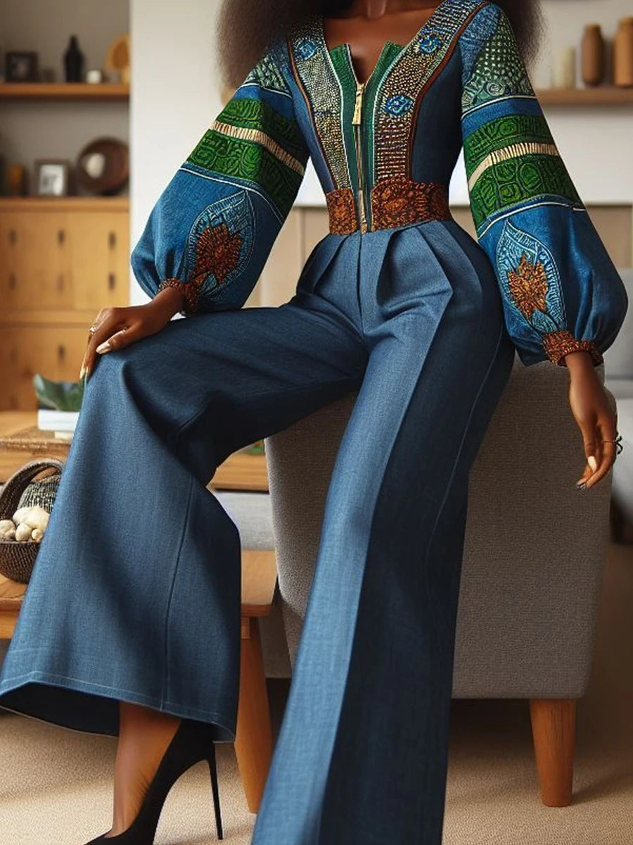 Boho Print Jumpsuits Women