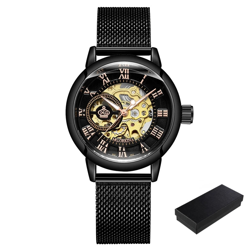 Luxury Brand Skeleton Women Mechanical Watch