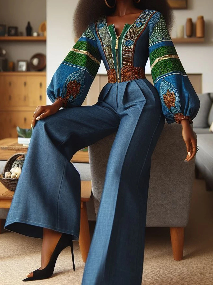Boho Print Jumpsuits Women