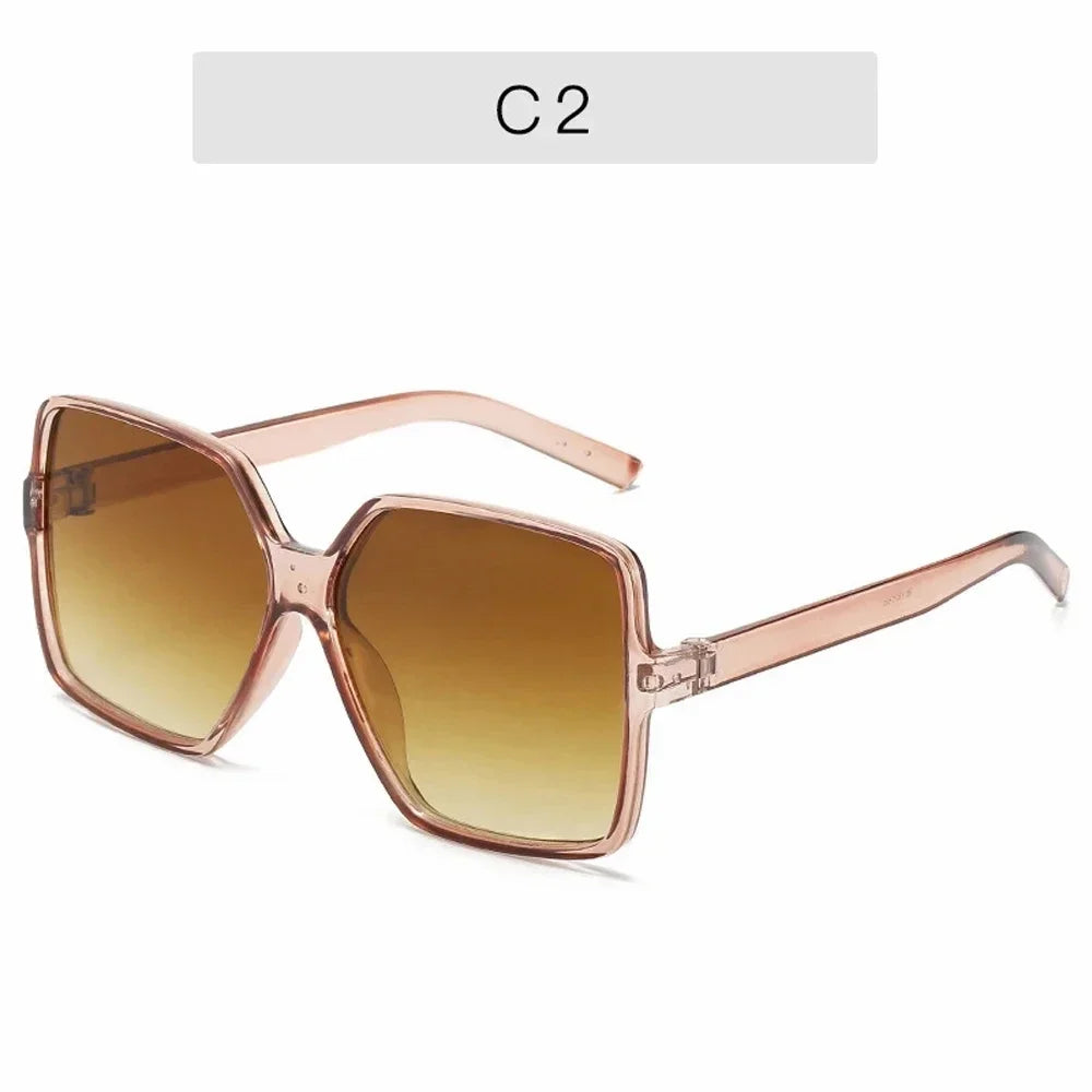 Black Square Oversized Sunglasses Women