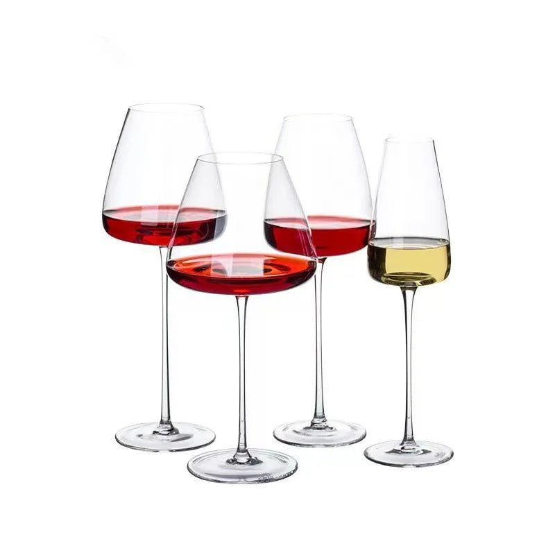 Light Luxury and Simplicity-Style Transparent Glass - Burgundy Wine Glass -Household High-End