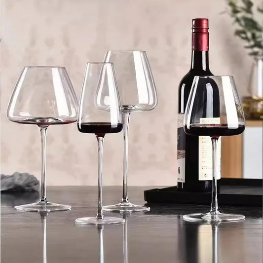 Light Luxury and Simplicity-Style Transparent Glass - Burgundy Wine Glass -Household High-End