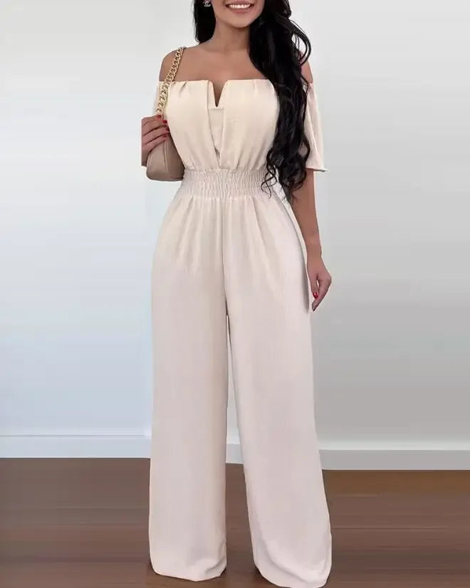 Elegant Off Shoulder Women Jumpsuit