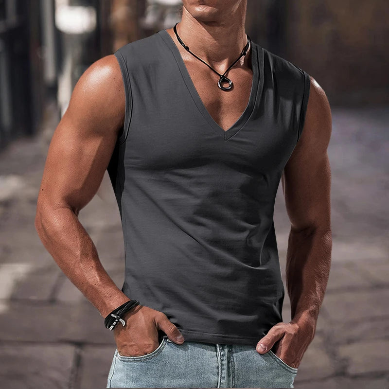 Summer men's vest suitable for fitness and sports