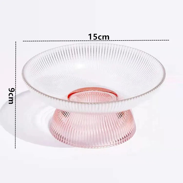 Creative Striped Glass Fruit Plate