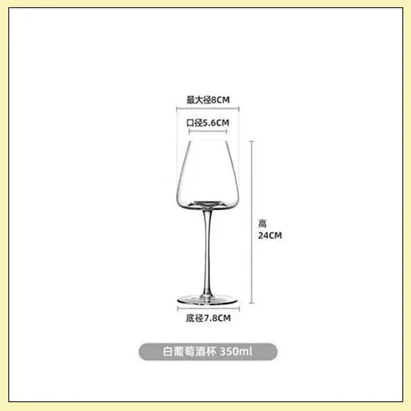 Light Luxury and Simplicity-Style Transparent Glass - Burgundy Wine Glass -Household High-End