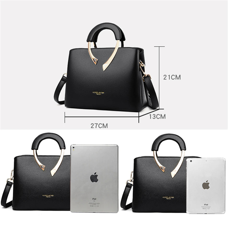 GENUINE High Quality Leather Casual Tote Luxury Handbags