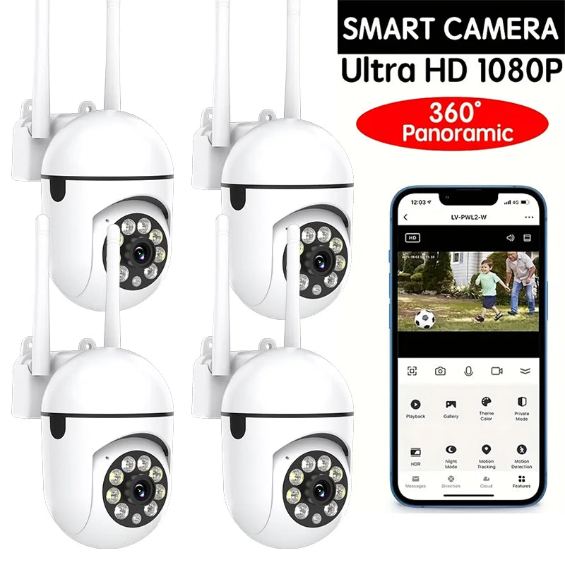 4PC Wireless Wi-Fi Security Camera