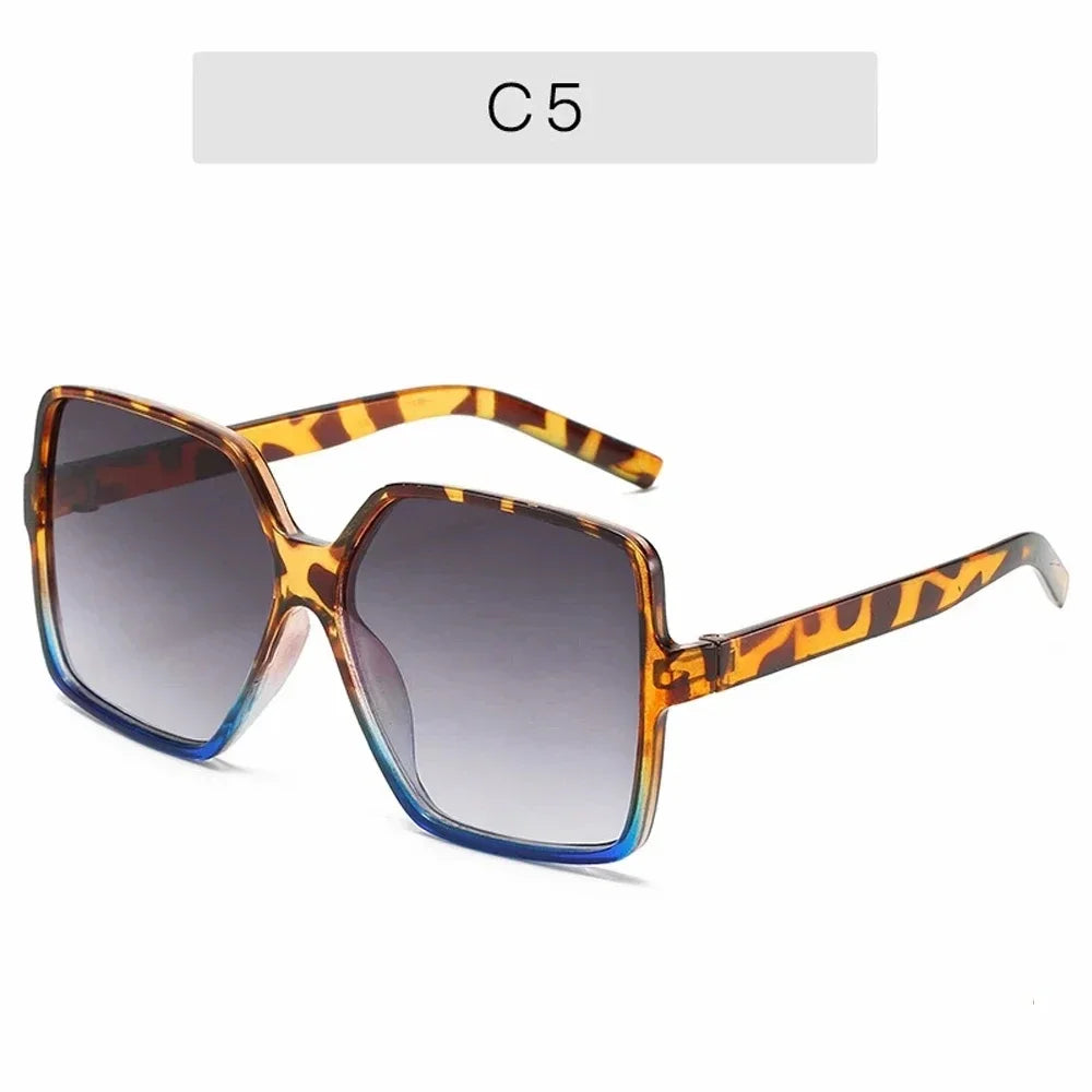 Black Square Oversized Sunglasses Women