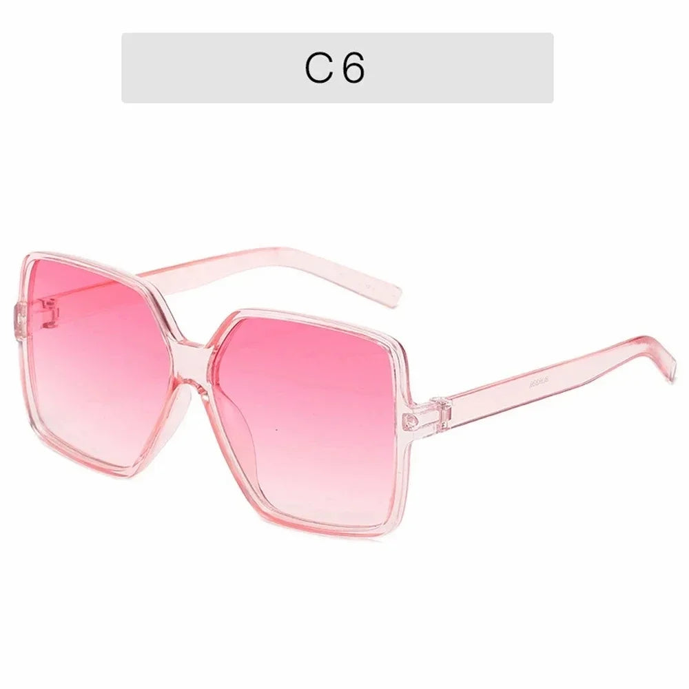 Black Square Oversized Sunglasses Women