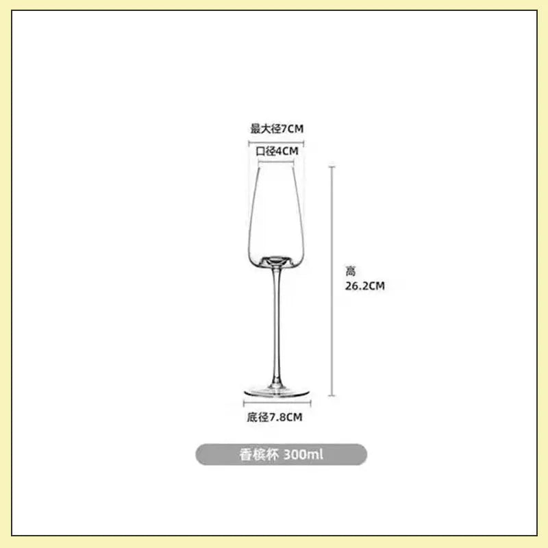 Light Luxury and Simplicity-Style Transparent Glass - Burgundy Wine Glass -Household High-End