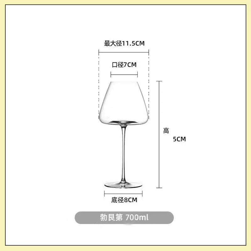 Light Luxury and Simplicity-Style Transparent Glass - Burgundy Wine Glass -Household High-End