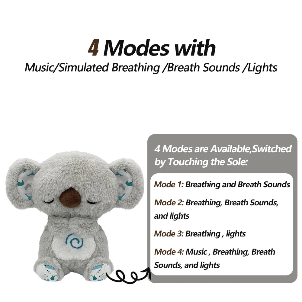 Breathing Bear - Baby Soothing Otter Plush Doll - Soothing Music