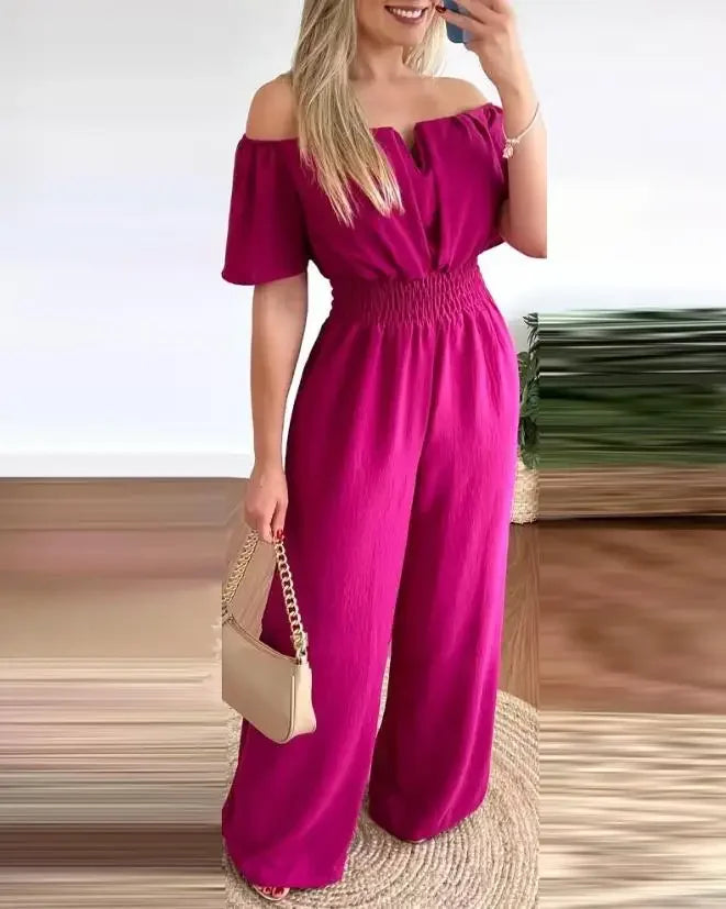 Elegant Off Shoulder Women Jumpsuit
