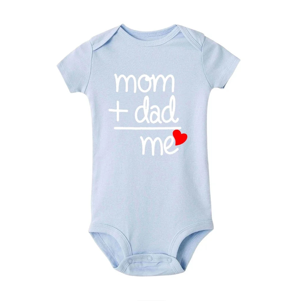 Mom Plus Dad Equals Me Baby Romper