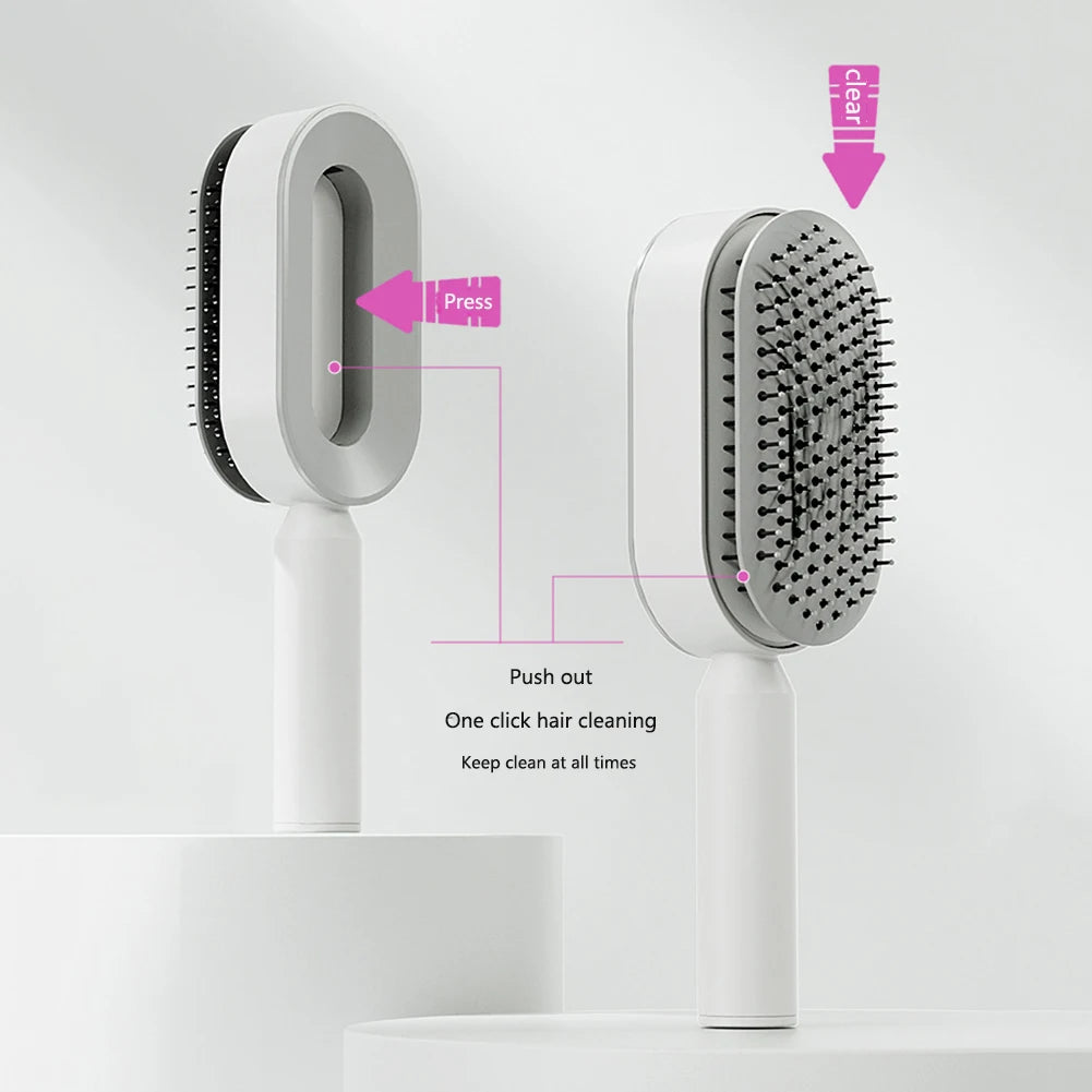 Self Cleaning Hair Brush For Women