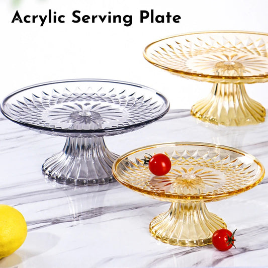 15/20/25/30cm Acrylic Clear Serving Plates