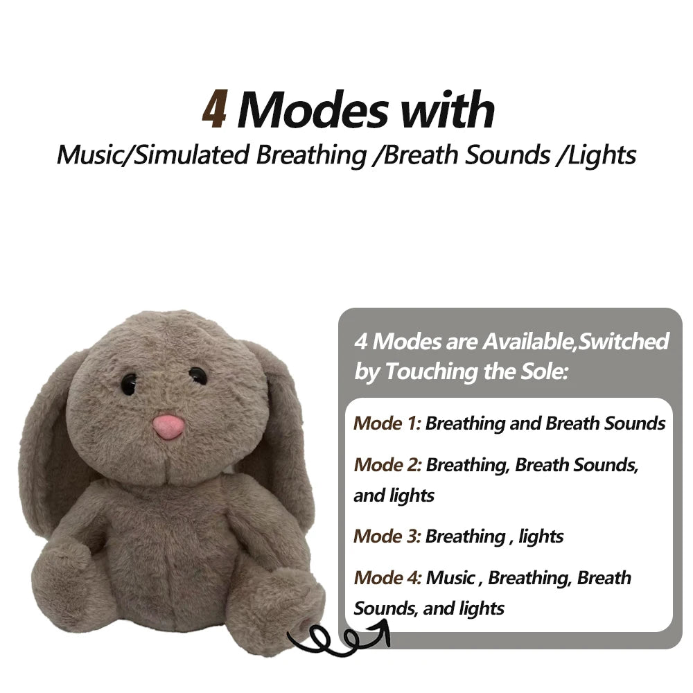 Breathing Bear - Baby Soothing Otter Plush Doll - Soothing Music