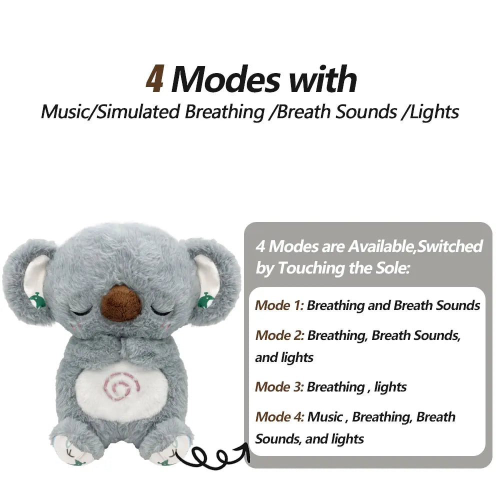 Breathing Bear - Baby Soothing Otter Plush Doll - Soothing Music