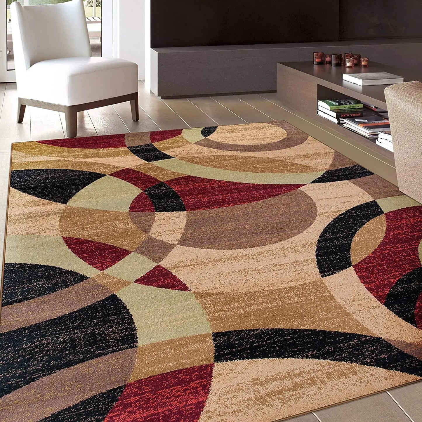 Geometric Circle Carpet for Living Room