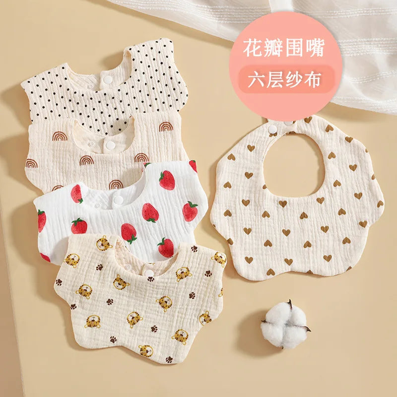 Cotton Gauze Baby Feeding Bibs