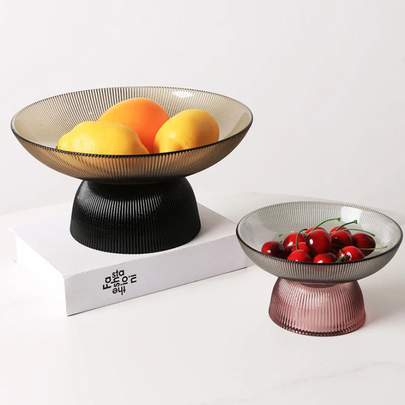 Creative Striped Glass Fruit Plate