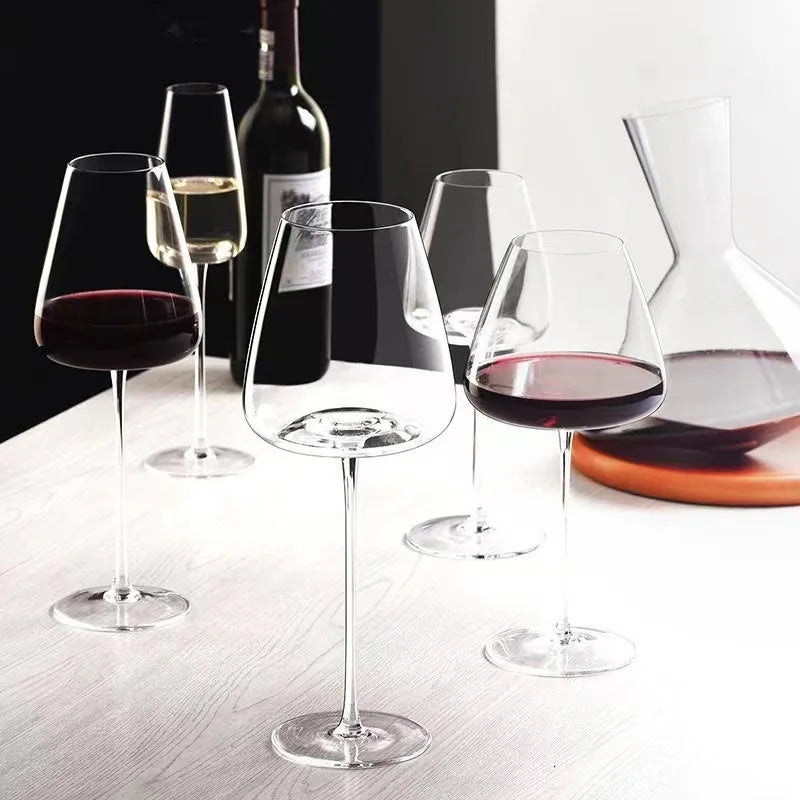 Light Luxury and Simplicity-Style Transparent Glass - Burgundy Wine Glass -Household High-End