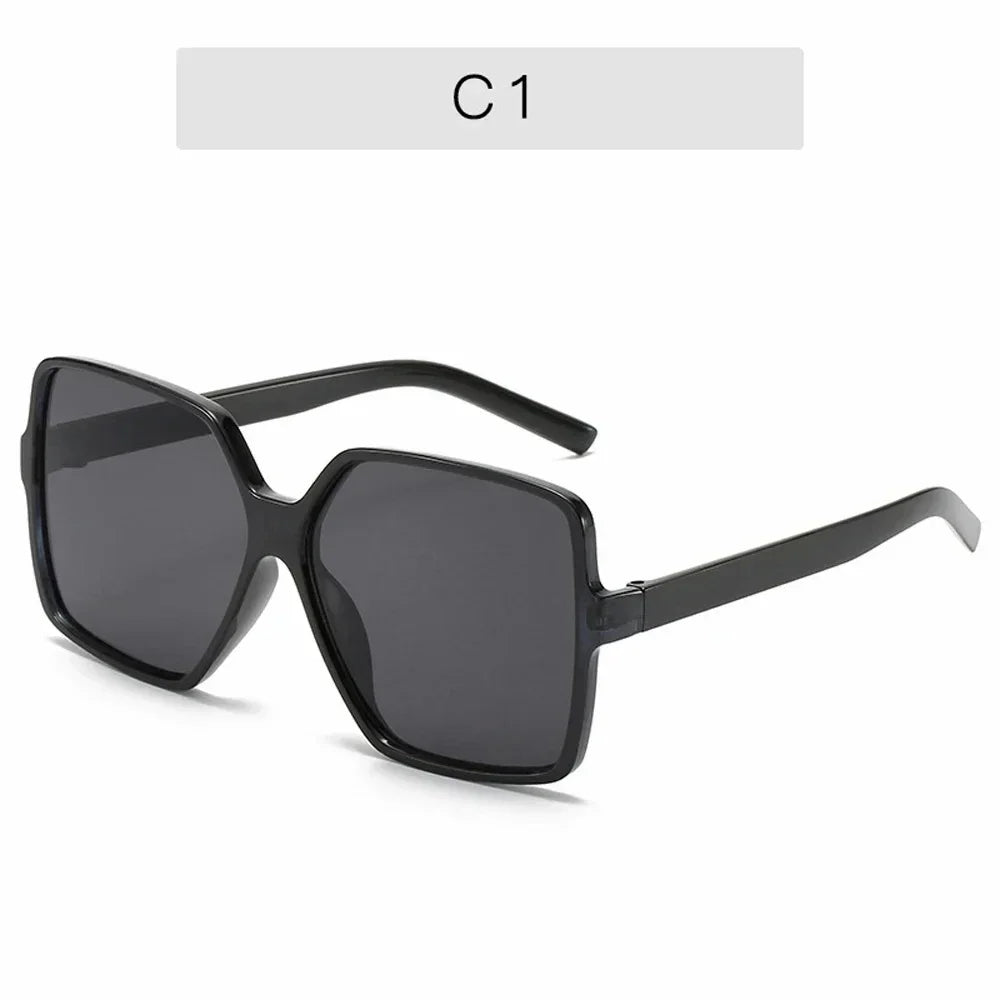 Black Square Oversized Sunglasses Women