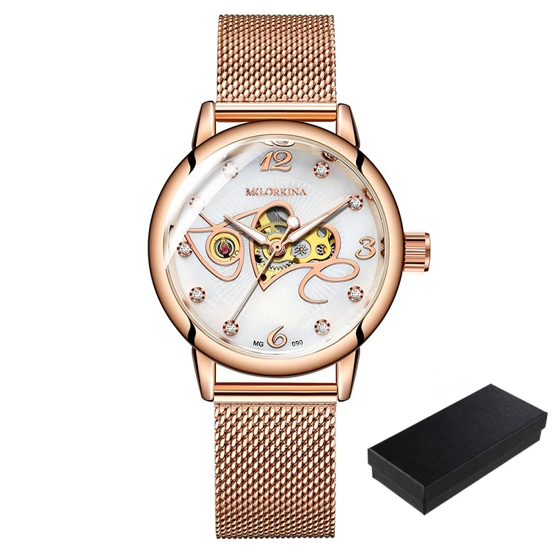 Luxury Brand Skeleton Women Mechanical Watch