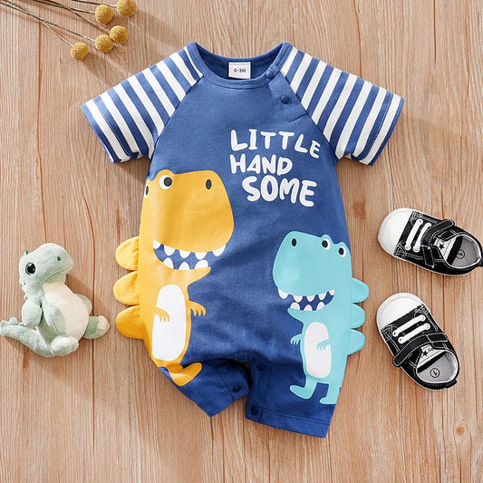 Boys Cute Cartoon Dinosaur Romper